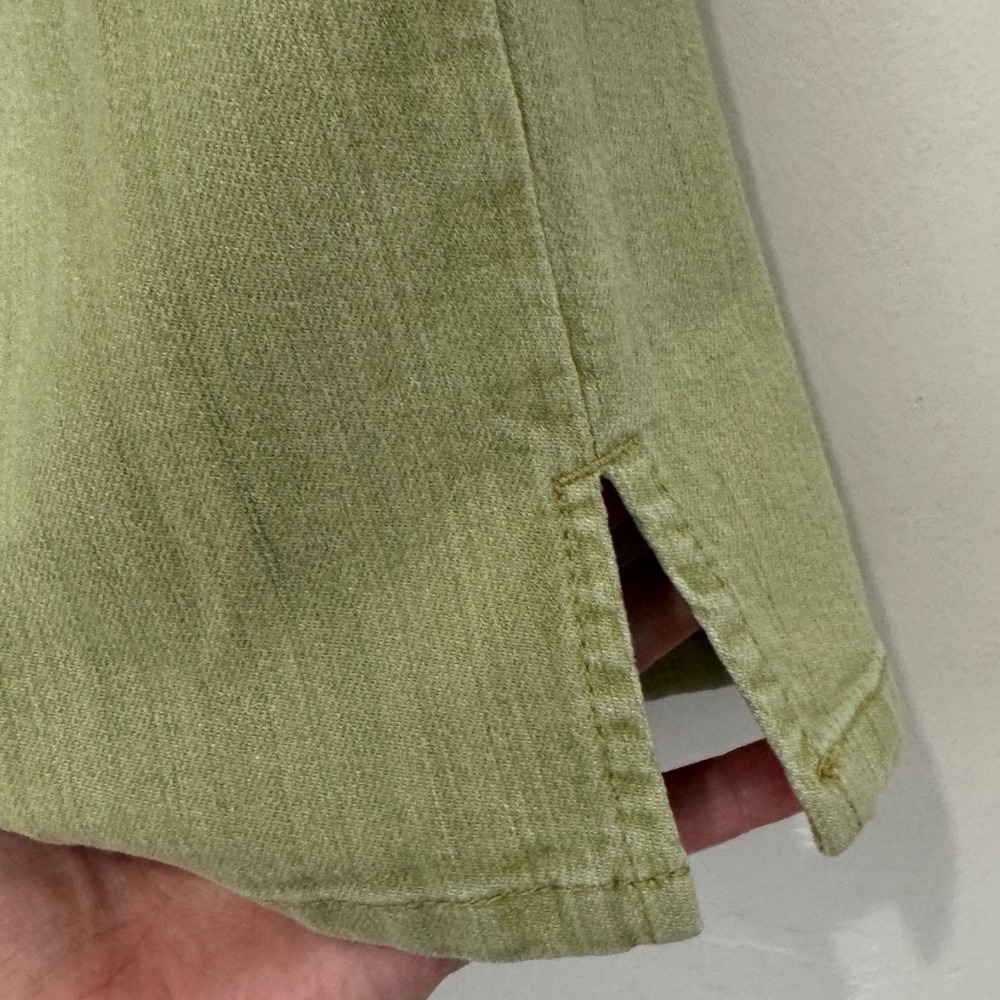 Chicos Platinum Quartz Jean Sage Green Capris 14 Size 2.5 Goblincore Cottage - Picture 4 of 6
